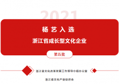 356体育在线入选 “浙江省成长型文化企业”